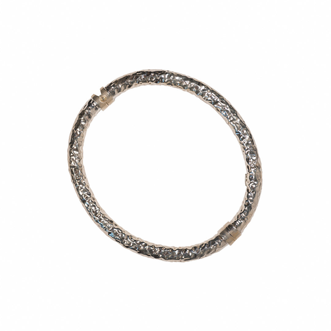 Hammered Silver Bracelet