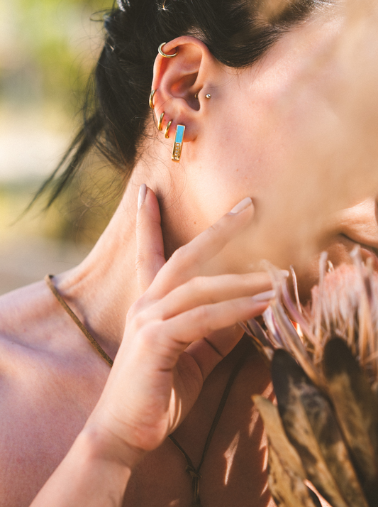 Double side Turquoise Earrings