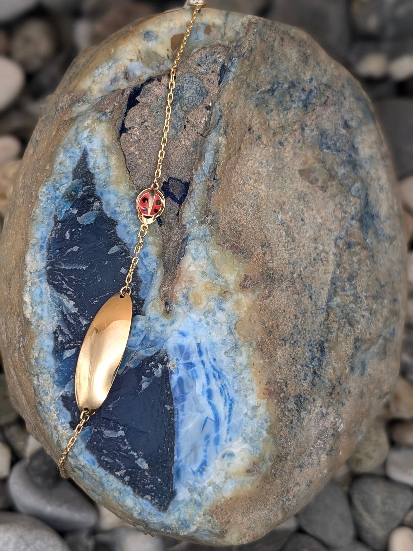 Chain Bracelet with Ladybug