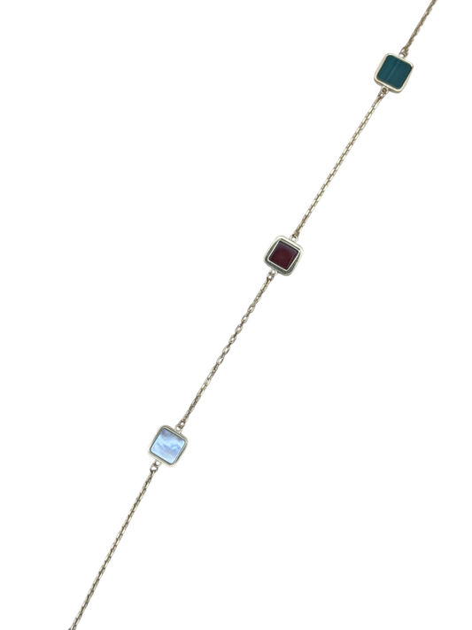 Multi-Gemstone Gold Bracelet