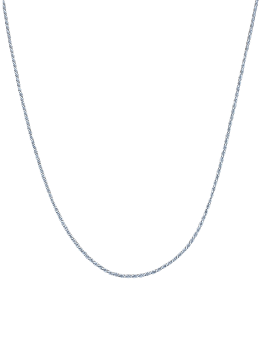 Twisted Silver Chain Necklace