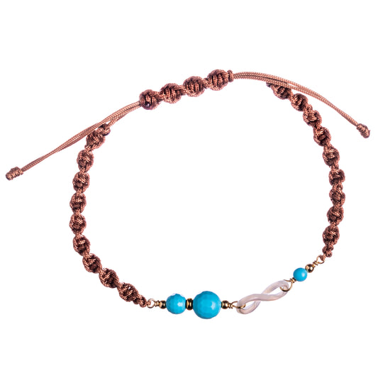 Macrame with Turquoise stones Bracelet