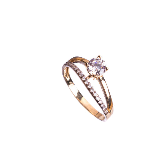 Gold Single stone Ring